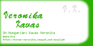 veronika kavas business card